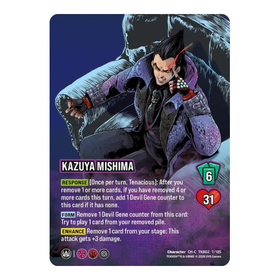 Kazuya Mishima (TK8) #TK802 7/185 CH-C (Near Mint) TEKKEN 8 UniVersus: 2026
