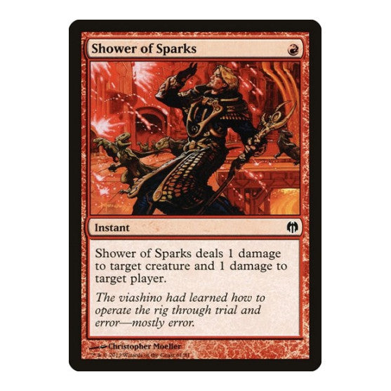 Shower of Sparks (DDL) #61 Common (Moderately Played) Duel Decks: Heroes vs. Monsters Magic: The Gathering: 2013