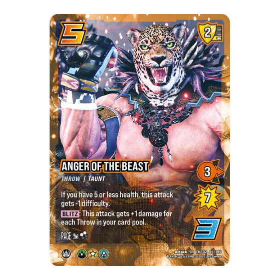 Anger Of The Beast (TK8) #TK802 85/185 Secret Rare (Foil Near Mint) TEKKEN 8 UniVersus: 2026