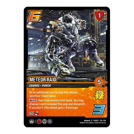 Meteor Raid (TK8) #TK802 118/185 Rare (Foil Near Mint) TEKKEN 8 UniVersus: 2026