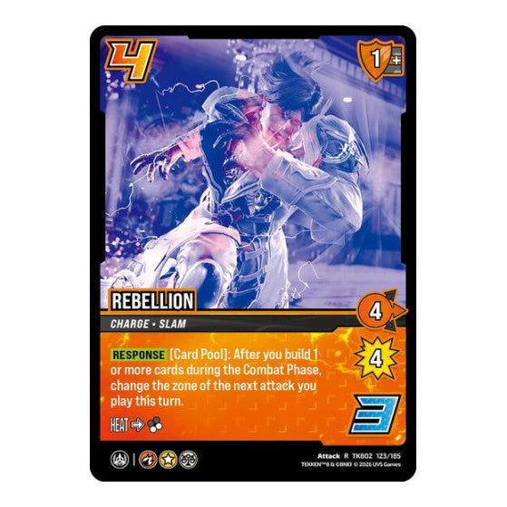 Rebellion (TK8) #TK802 123/185 Rare (Foil Near Mint) TEKKEN 8 UniVersus: 2026
