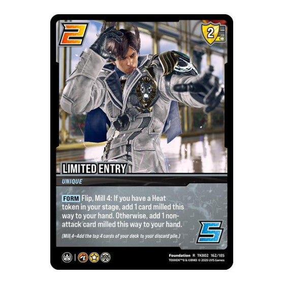 Limited Entry (TK8) #TK802 162/185 Rare (Foil Near Mint) TEKKEN 8 UniVersus: 2026