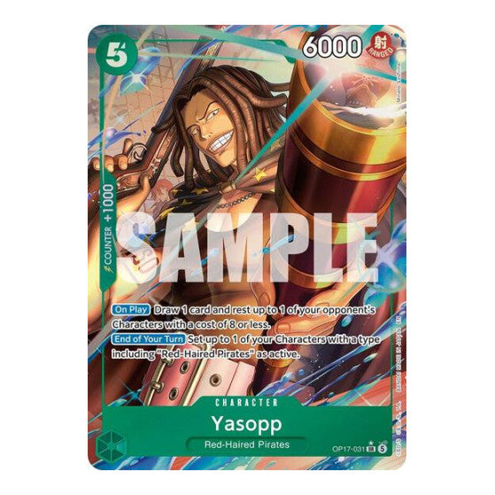 Yasopp Alternate Art (OP17) #OP17-031 Super Rare (Foil Near Mint) The World's Strongest Warriors One Piece Card Game: 2026