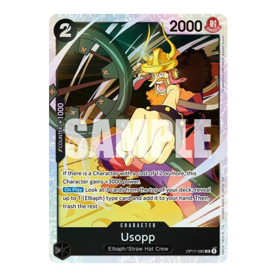 Usopp (OP17) #OP17-080 Super Rare (Foil Near Mint) The World's Strongest Warriors One Piece Card Game: 2026