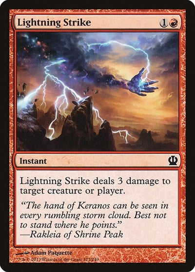 Lightning Strike (THS) #127 Common (Moderately Played) Theros Magic: 2013