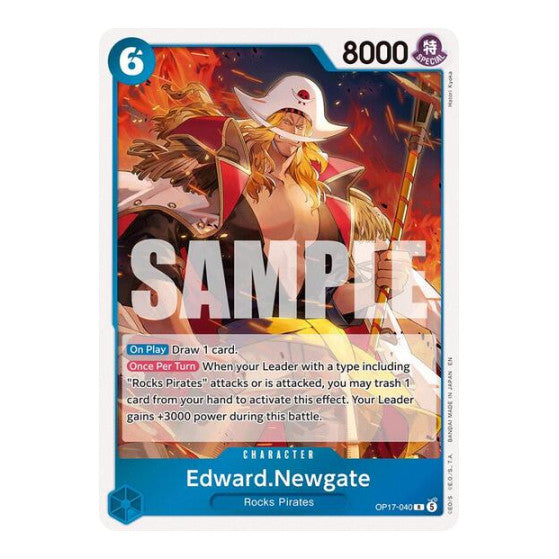 Edward.Newgate (040) (OP17) #OP17-040 Rare (Foil Near Mint) The World's Strongest Warriors One Piece Card Game: 2026