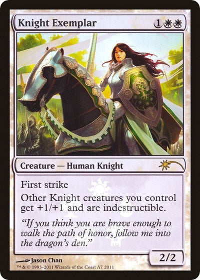 Knight Exemplar (MEDIA) #A7 P (Foil Moderately Played) Media Promos Magic: 2026