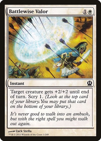 Battlewise Valor (THS) #1 Common (Lightly Played) Theros Magic: 2013
