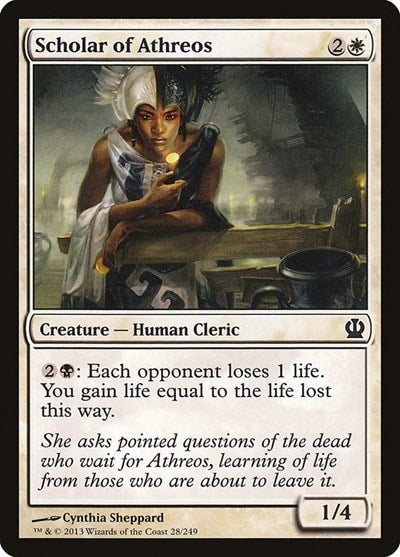 Scholar of Athreos (THS) #28 Common (Lightly Played) Theros Magic: The Gathering: 2013