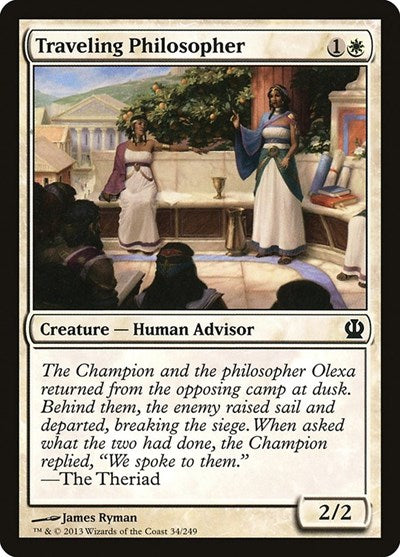 Traveling Philosopher (THS) #34 Common (Lightly Played) Theros Magic: 2013