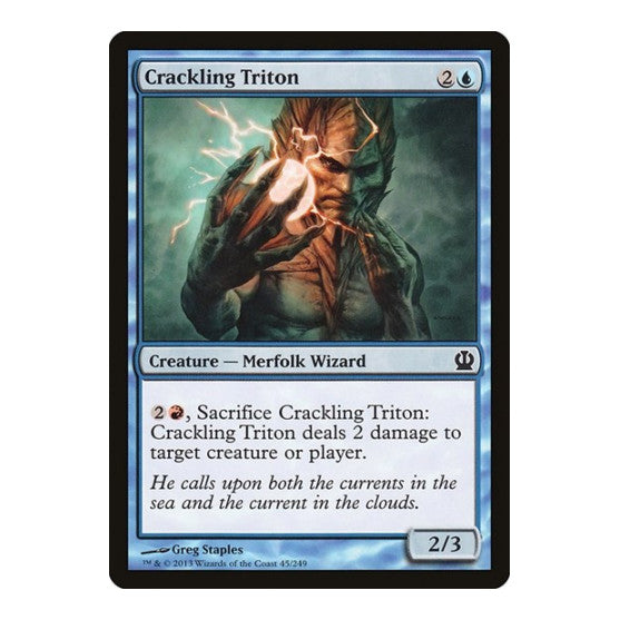 Crackling Triton (THS) #45 Common (Lightly Played) Theros Magic: The Gathering: 2013