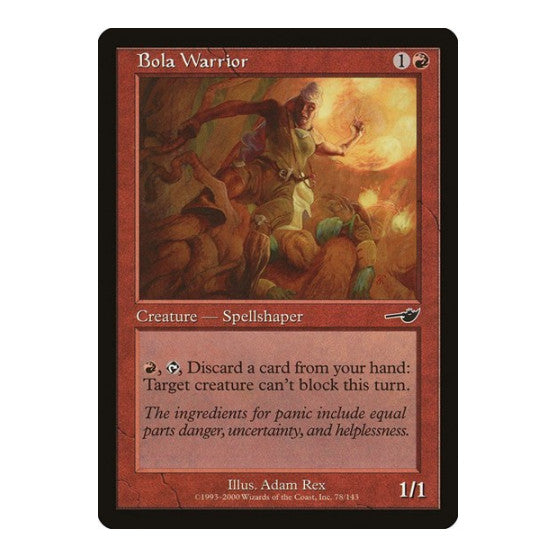 Bola Warrior (NMS) #78 Common (Lightly Played) Nemesis Magic: The Gathering: 2000