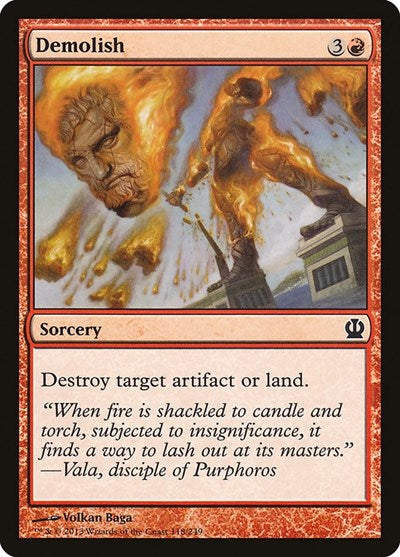 Demolish (THS) #118 Common (Lightly Played) Theros Magic: The Gathering: 2013