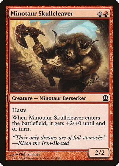 Minotaur Skullcleaver (THS) #130 Common (Lightly Played) Theros Magic: The Gathering: 2013