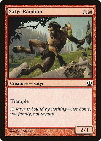 Satyr Rambler (THS) #139 Common (Lightly Played) Theros Magic: The Gathering: 2013