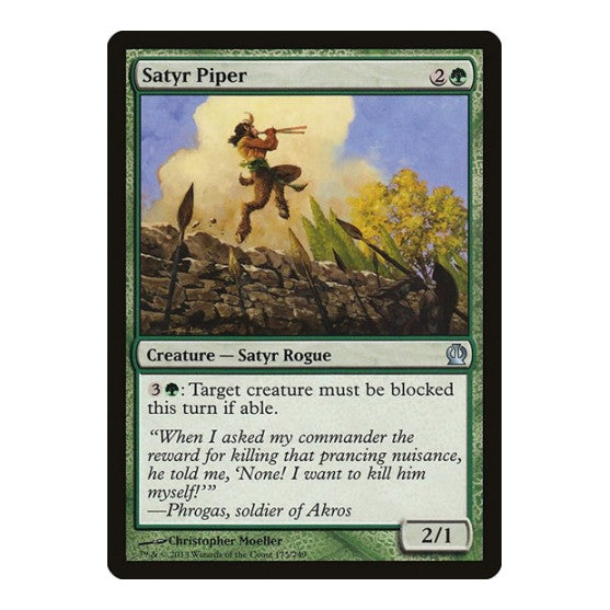 Satyr Piper (THS) #175 Uncommon Theros Magic: The Gathering: 2013