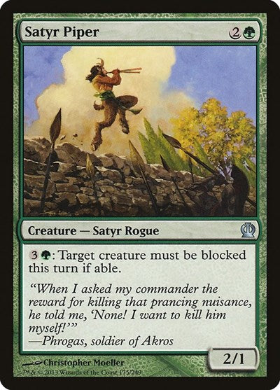 Satyr Piper (THS) #175 Uncommon (Lightly Played) Theros Magic: 2013