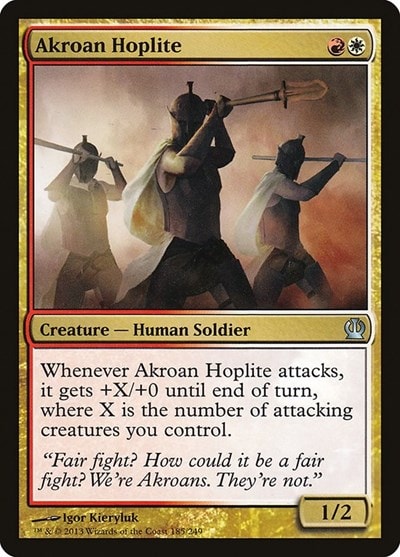 Akroan Hoplite (THS) #185 Uncommon (Lightly Played) Theros Magic: The Gathering: 2013