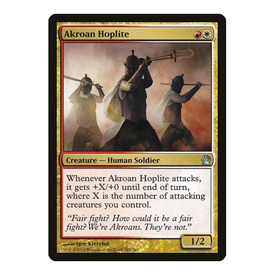 Akroan Hoplite (THS) #185 Uncommon (Lightly Played) Theros Magic: The Gathering: 2013