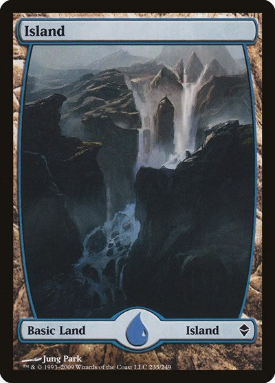 2009 Magic: Zendikar (ZEN) - Island 235 Full Art (#235, Land)