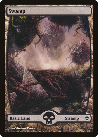 Swamp 241 Full Art (ZEN) #241 Land Zendikar Magic: The Gathering: 2009