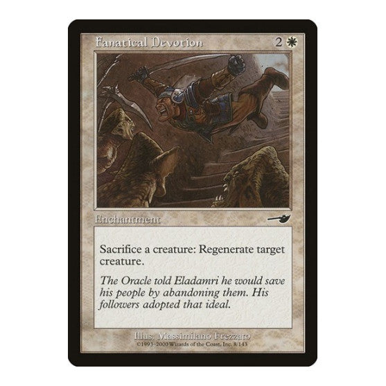 Fanatical Devotion (NMS) #8 Common (Lightly Played) Nemesis Magic: The Gathering: 2000