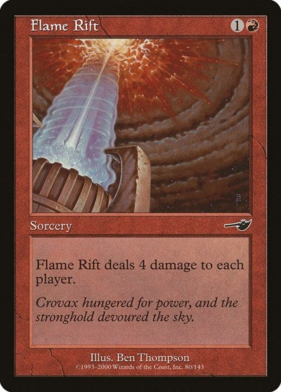 Flame Rift (NMS) #80 Common (Moderately Played) Nemesis Magic: The Gathering: 2000