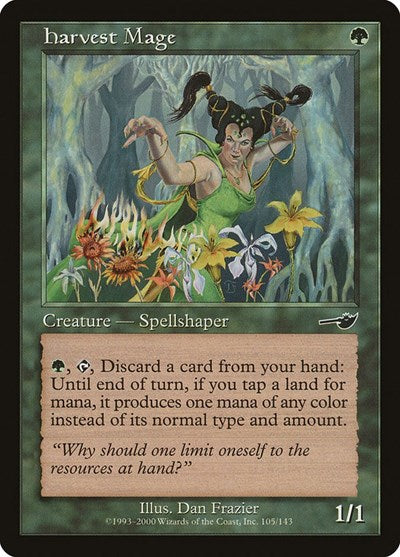 Harvest Mage (NMS) #105 Common (Lightly Played) Nemesis Magic: The Gathering: 2000