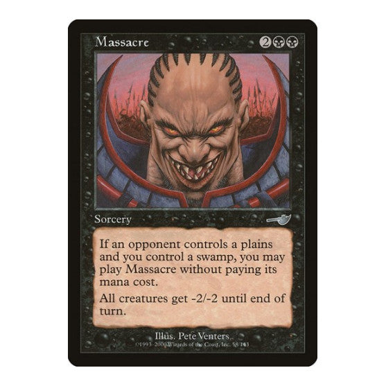 Massacre (NMS) #58 Uncommon (Lightly Played) Nemesis Magic: The Gathering: 2000