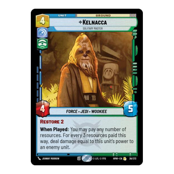 Kelnacca - Solitary Master (HMW) #36/272 Rare (Near Mint) Homeworlds Star Wars: Unlimited: 2026
