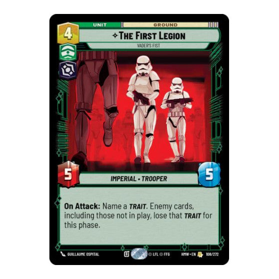The First Legion - Vader's Fist (HMW) #108/272 Rare (Near Mint) Homeworlds Star Wars: Unlimited: 2026