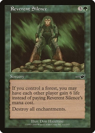Reverent Silence (NMS) #111 Common (Heavily Played) Nemesis Magic: The Gathering: 2000