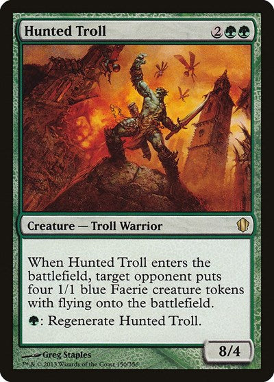 Hunted Troll (C13) #150 Rare (Near Mint) Commander 2013 Magic: The Gathering: 2013