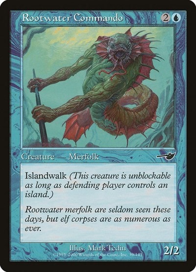 Rootwater Commando (NMS) #39 Common (Damaged) Nemesis Magic: The Gathering: 2000