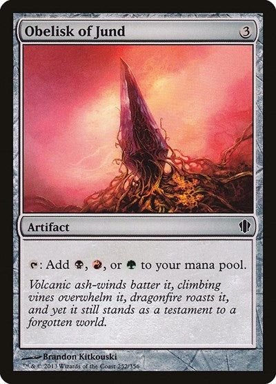 Obelisk of Jund (C13) #252 Common (Lightly Played) Commander 2013 Magic: The Gathering: 2013
