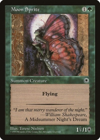 Moon Sprite (POR) #174 Uncommon (Moderately Played) Portal Magic: The Gathering: 1997