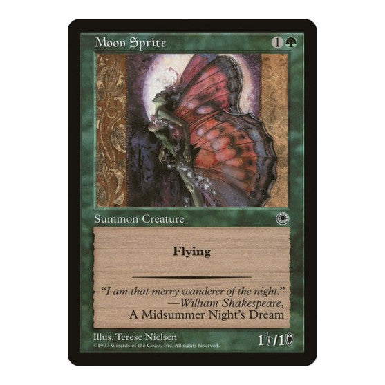 Moon Sprite (POR) #174 Uncommon (Moderately Played) Portal Magic: The Gathering: 1997