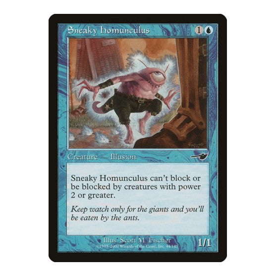 Sneaky Homunculus (NMS) #44 Common (Moderately Played) Nemesis Magic: The Gathering: 2000