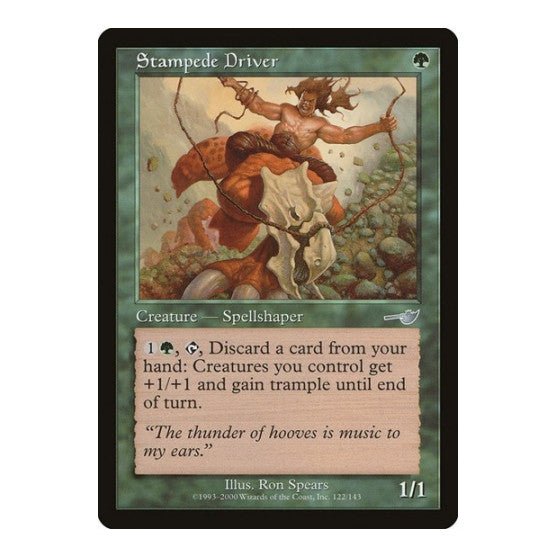 Stampede Driver (NMS) #122 Uncommon (Lightly Played) Nemesis Magic: The Gathering: 2000