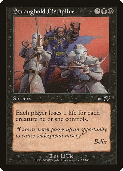 Stronghold Discipline (NMS) #73 Common (Lightly Played) Nemesis Magic: The Gathering: 2000
