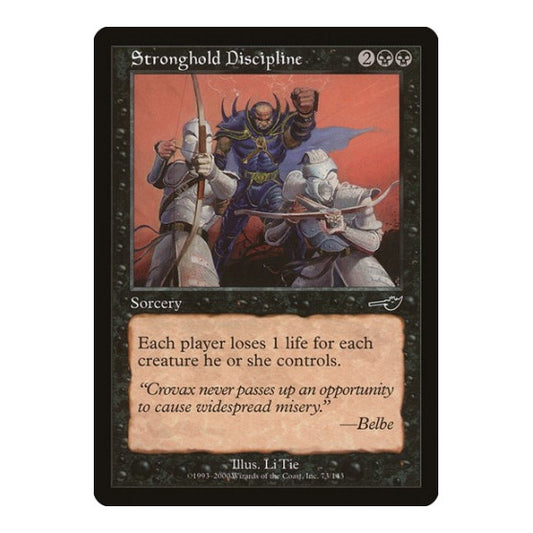 Stronghold Discipline (NMS) #73 Common Nemesis Magic: The Gathering: 2000