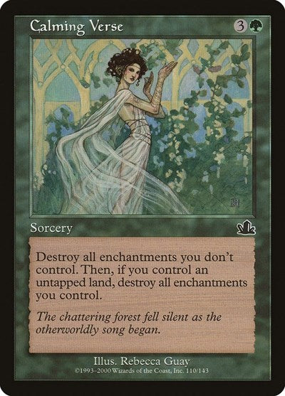 Calming Verse (PCY) #110 Common (Moderately Played) Prophecy Magic: The Gathering: 2000