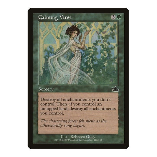 Calming Verse (PCY) #110 Common (Moderately Played) Prophecy Magic: The Gathering: 2000