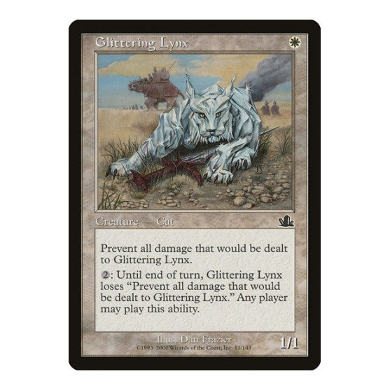 Glittering Lynx (PCY) #11 Common (Heavily Played) Prophecy Magic: The Gathering: 2000
