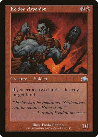 Keldon Arsonist (PCY) #92 Uncommon (Moderately Played) Prophecy Magic: The Gathering: 2000