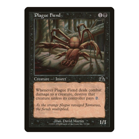Plague Fiend (PCY) #73 Common (Lightly Played) Prophecy Magic: The Gathering: 2000