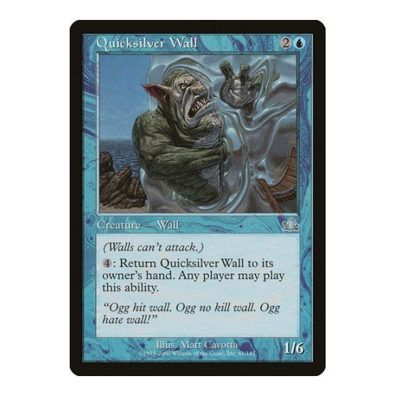 Quicksilver Wall (PCY) #41 Uncommon (Moderately Played) Prophecy Magic: The Gathering: 2000