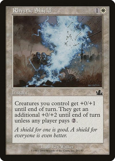 Rhystic Shield (PCY) #20 Common (Moderately Played) Prophecy Magic: The Gathering: 2000