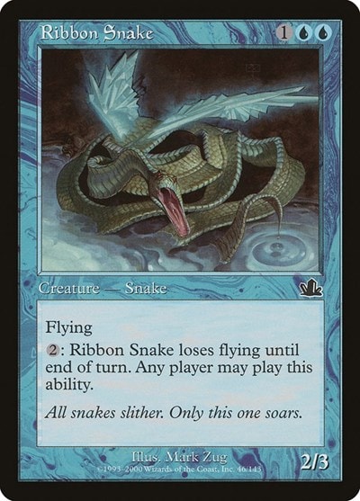 Ribbon Snake (PCY) #46 Common (Heavily Played) Prophecy Magic: The Gathering: 2000