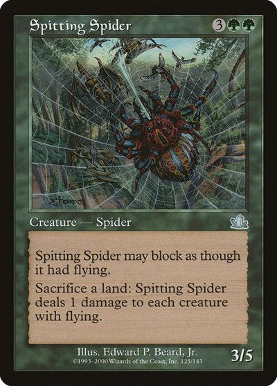 Spitting Spider (PCY) #125 Uncommon (Lightly Played) Prophecy Magic: 2000